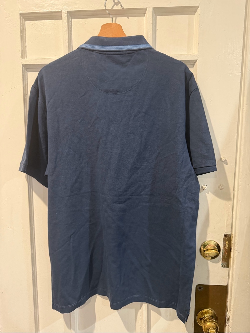 Scotch & Soda Men's Navy Polo with Light Blue Trim - Picture 3 of 3